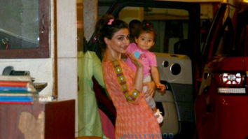 Soha Ali Khan and daughter Inaaya Naumi snapped at Saif Ali Khan’s residence in Bandra