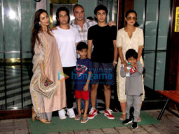 Sohail Khan, Malaika Arora and Amrita Arora snapped at Arpita Khan Sharma’s house for Rakshabandhan
