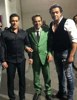 Yamla Pagla Deewana Phir Se: Father – son duo Dharmendra, Bobby Deol shoot with Salman Khan for Dus Ka Dum