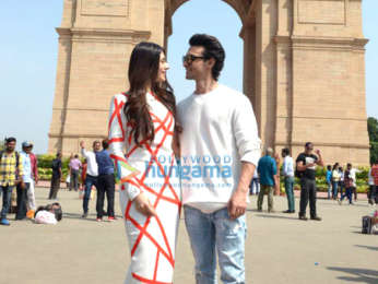 Aayush Sharma and Warina Husain spotted at India Gate promoting LoveYatri