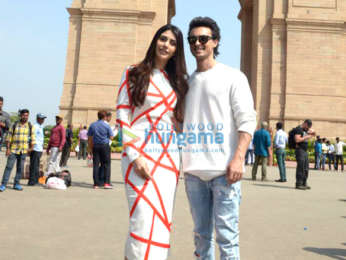 Aayush Sharma and Warina Husain spotted at India Gate promoting LoveYatri