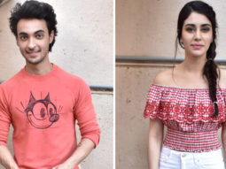 Aayush Sharma and Warina Hussain promote ‘Loveratri’ at Mehboob Studio in Bandra