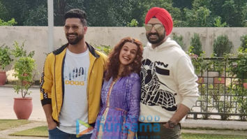 Abhishek Bachchan, Vicky Kaushal & Taapsee Pannu snapped promoting their film ‘Manmarziyaan’