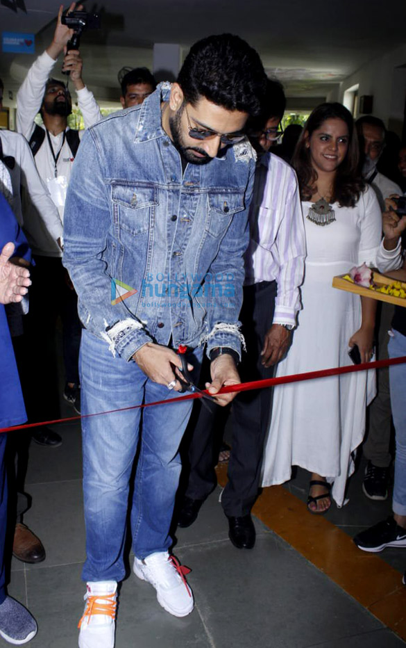 Abhishek Bachchan graces the inauguration of the Whistling Woods International ‘75 Frames’ rare portrait collection of Amitabh Bachchan