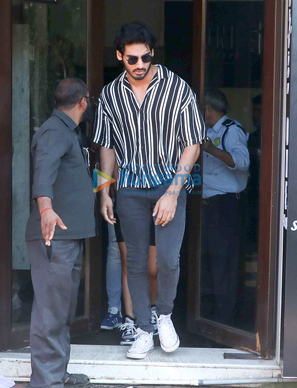 Ahaan Shetty snapped with his girlfriend at Bastian in Bandra Ahaan Shetty snapped with his girlfriend at Bastian in Bandra
