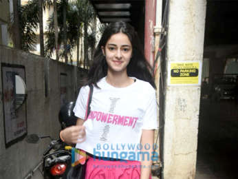 Ananya Pandey spotted at dance class in Juhu
