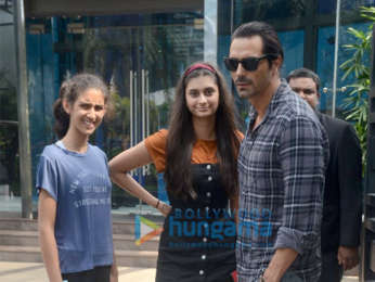 Arjun Rampal spotted with daughters at BKC