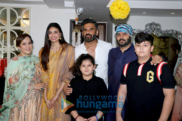 athiya shetty suniel shetty and other snapped at ajay kapoors residence for ganpati 3