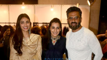 Athiya Shetty, Aahan Shetty and Suniel Shetty snapped in Mumbai