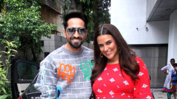 Ayushmann Khurrana snapped on sets of No Filter with Neha Dhupia