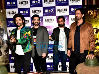 Cast of Paltan snapped during promotions at R City Mall in Ghatkopar