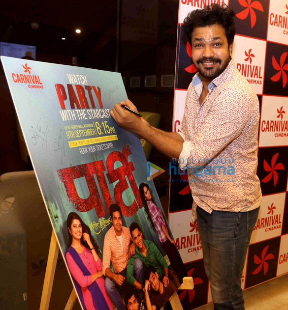 cast of the marathi film party snapped promoting their movie 2