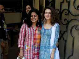 Fatima Sana Shaikh and Ashwiny Iyer Tiwari snapped at the Balaji office