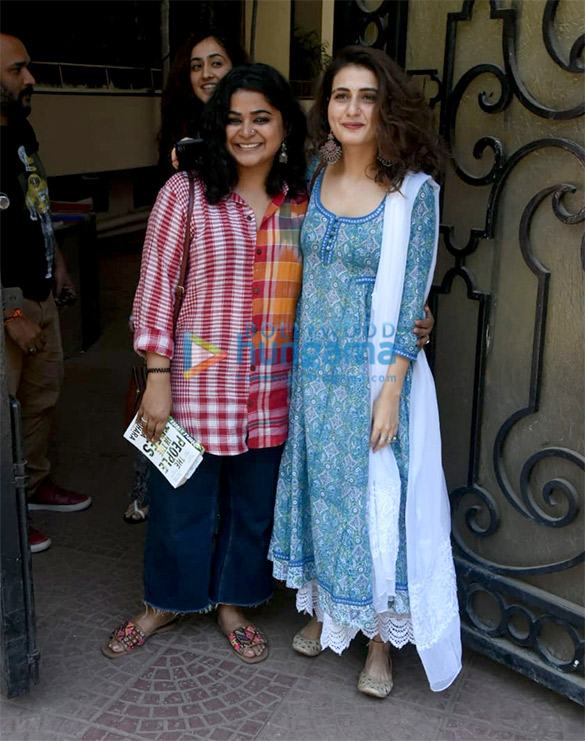 Fatima Sana Shaikh and Ashwiny Iyer Tiwari snapped at the Balaji office Fatima Sana Shaikh and Ashwiny Iyer Tiwari snapped at the Balaji office