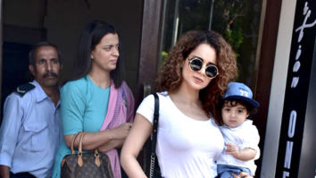 Kangana Ranaut snapped with her family at Bastian