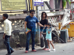Neelam Kothari and Samir Soni spotted at the Shani Mandir in Juhu