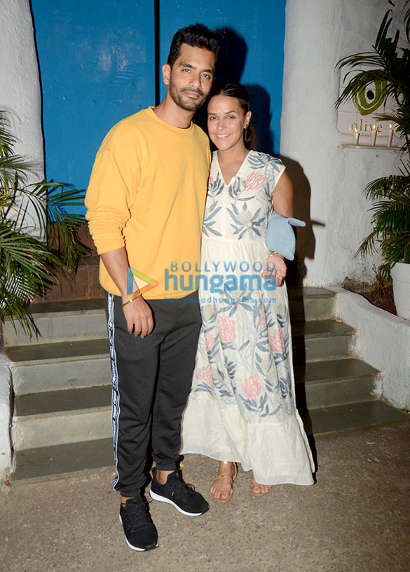 neha dhupia and angad bedi spotted at olive in bandra 4