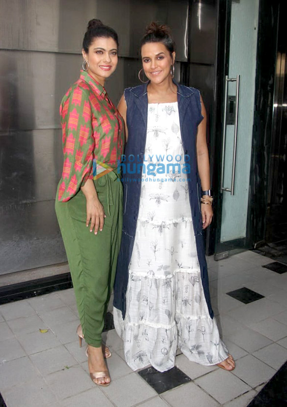 Neha Dhupia and Kajol spotted before the shoot of No Filter Neha Neha Dhupia and Kajol spotted before the shoot of No Filter Neha