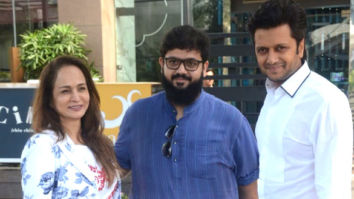 Riteish Deshmukh, Smita Thackeray and her son snapped at BKC
