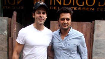 Riteish Deshmukh and Dino Morea spotted at Indigo in Bandra