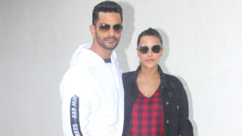 SPOTTED: Neha Dhupia & husband Angad Bedi before the shoot of #NoFilterNeha season 3