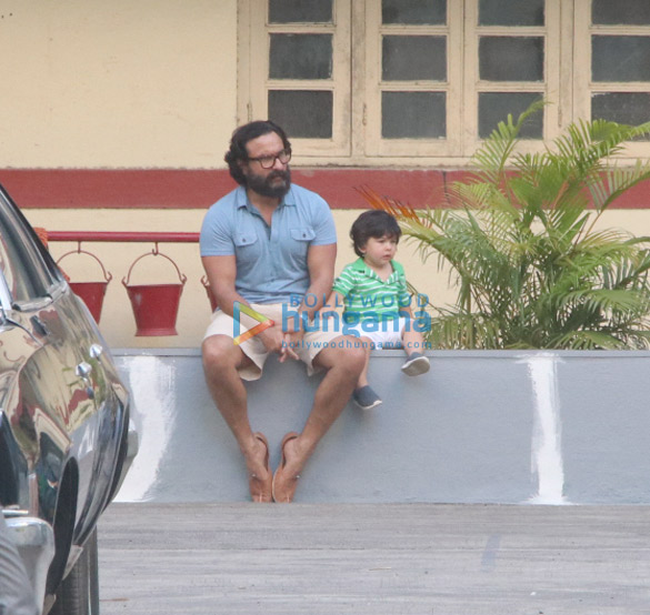 Saif Ali Khan and Taimur Ali Khan snapped in Bandra Saif Ali Khan and Taimur Ali Khan snapped in Bandra