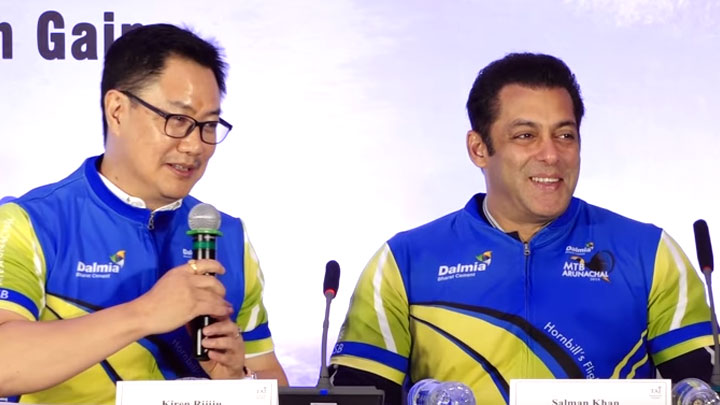 Salman Khan at the press conference of Arunachal 2nd international mtb race Part 2