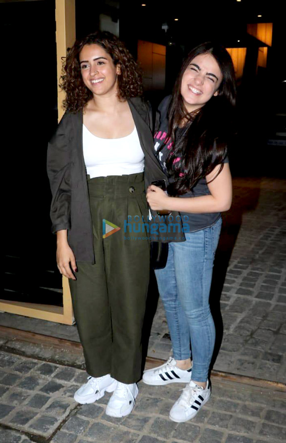 sanya malhotra and radhika madan snapped during media interaction while promoting pataakha 5