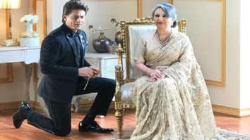 Shah Rukh Khan romantically kneels down for a lady and it is NOT Gauri Khan (see picture)