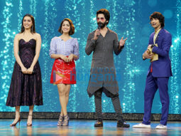 Shahid Kapoor, Shraddha Kapoor and Yami Gautam snapped promoting ‘Batti Gul Meter Chalu’ on sets of India’s Best Dramebaaz