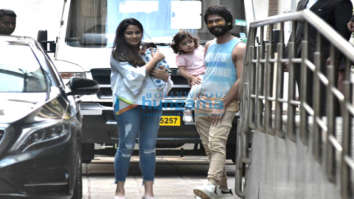 Shahid Kapoor, Mira Rajput and Misha snapped leaving the hospital