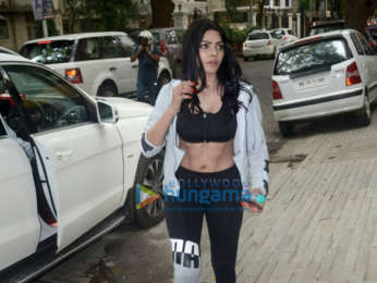 Sherlyn Chopra snapped outside the gym