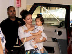 Taimur Ali Khan, Soha Ali Khan and Inaaya Naumi Kemmu snapped in Bandra