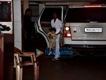 Taimur Ali Khan snapped at his grandmother's house in Bandra