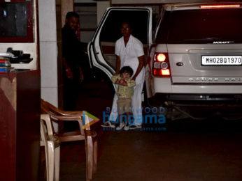 Taimur Ali Khan snapped at his grandmother's house in Bandra
