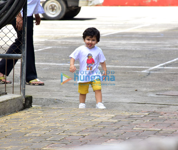 Taimur Ali Khan spotted playing in Bandra