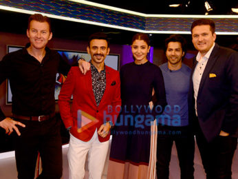 Varun Dhawan and Anushka Sharma visits Star Sports studio to promote the film 'Sui Dhaaga - Made in India' on Nerolac Cricket Live