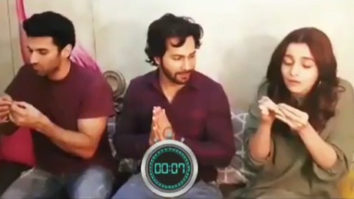 Varun Dhawan makes his Kalank co-stars Alia Bhatt and Aditya Roy Kapur take the Sui Dhaaga challenge