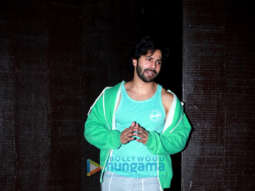 Varun Dhawan snapped at the gym