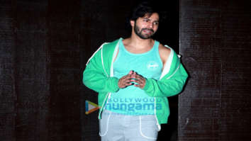 Varun Dhawan snapped at the gym