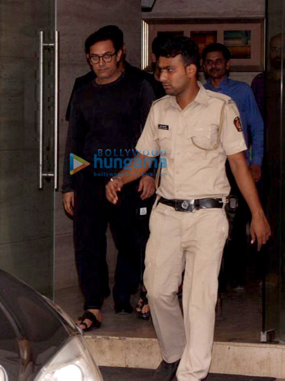 Aamir Khan spotted at a recording studio