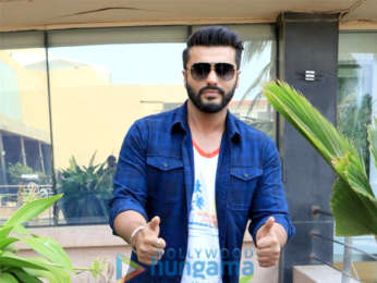 Arjun Kapoor and Parineeti Chopra snapped promoting their movie Namaste England at Novotel, Juhu