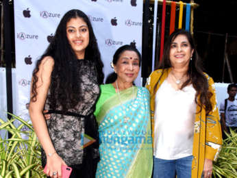 Asha Bhosle and Zanai Bhosle at the launch of iPhone XR at their store iAzure in Bandra