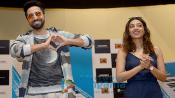 Ayushmann Khurrana and Radhika Apte snapped promoting their film ‘AndhaDhun’ at a college in Delhi