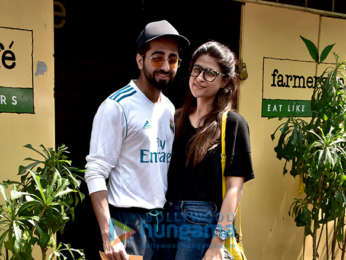 Ayushmann Khurrana snapped at Farmers’ Cafe in Bandra