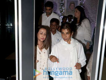Celebs attend the prayer meet of late Krishna Raj Kapoor at Sahara Star hotel