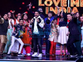 Himesh Reshammiya, Guru Randhawa and Neha Bhasin snapped on sets of the reality show Love Me India