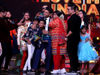 Himesh Reshammiya, Guru Randhawa and Neha Bhasin snapped on sets of the reality show Love Me India