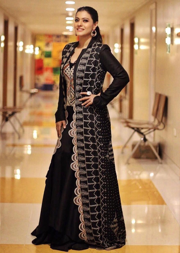 Kajol in Anamika Khanna for Helicopter Eela promotions (1)