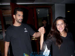 Neha Dhupia and Angad Bedi spotted at Salt Water Cafe